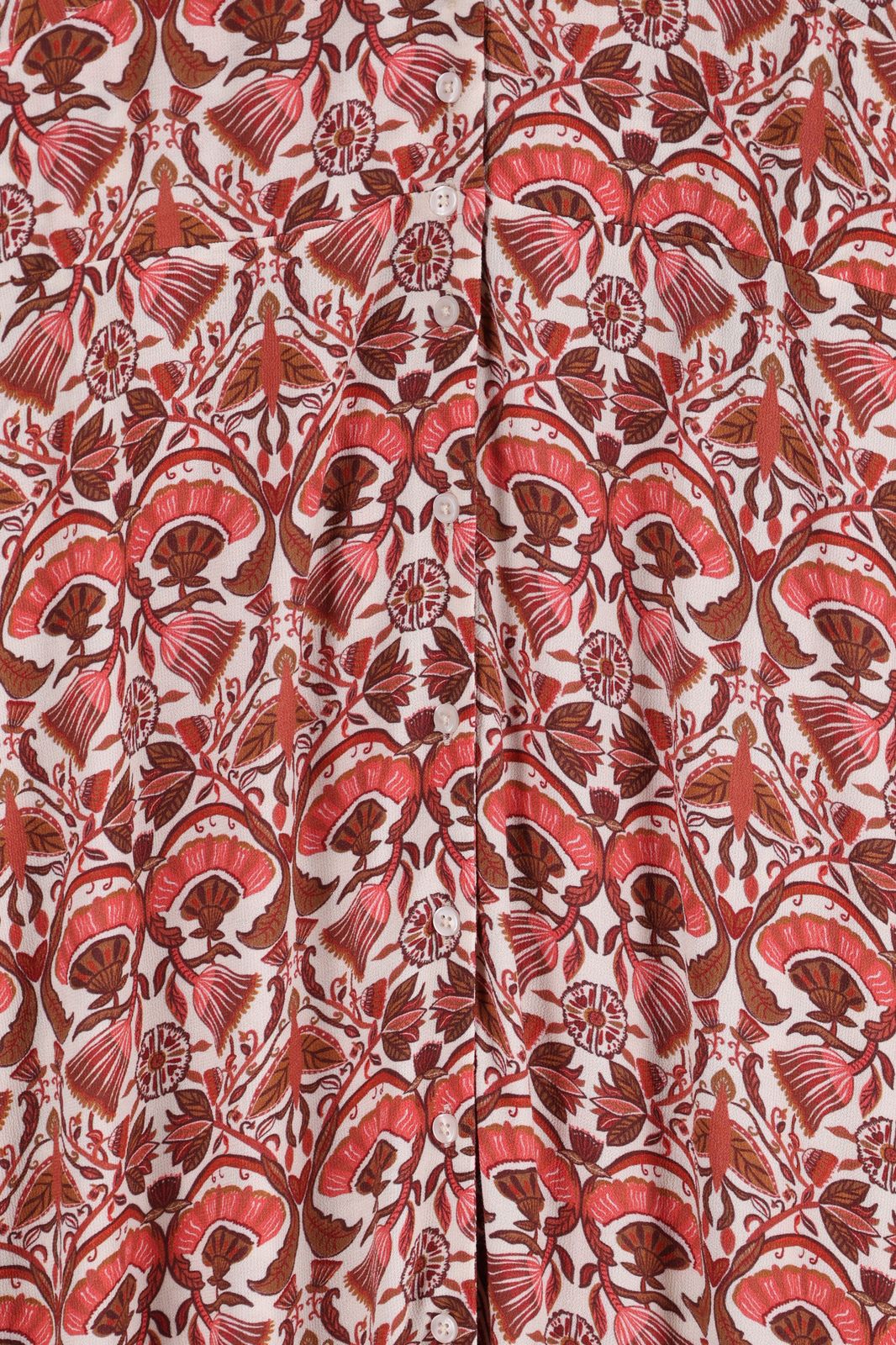 Rode maxi jurk met bloemenprint