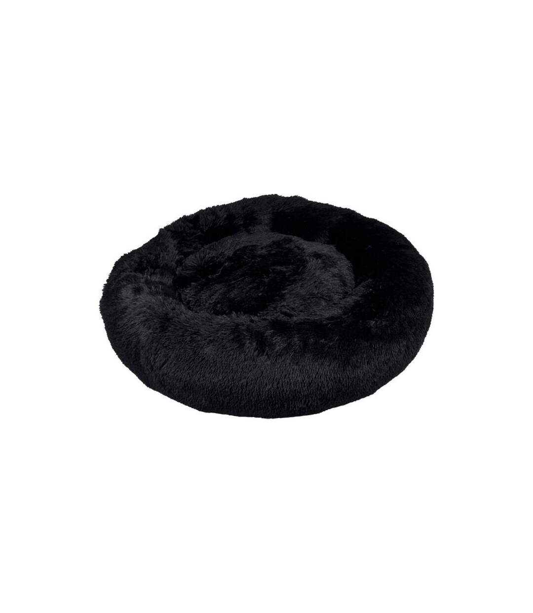 Paris Prix - Coussin Pour Chien & Chat fluffy 75cm Noir