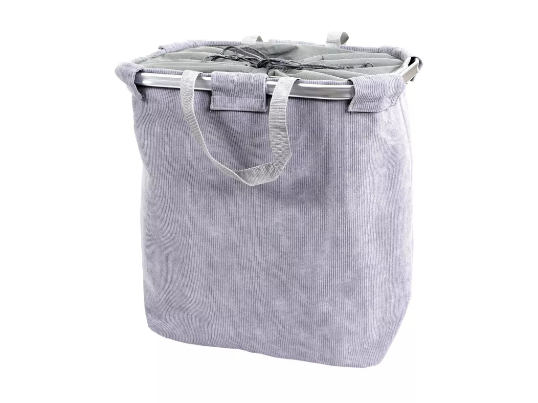 Collecteur de linge MCW-C34, velours gris