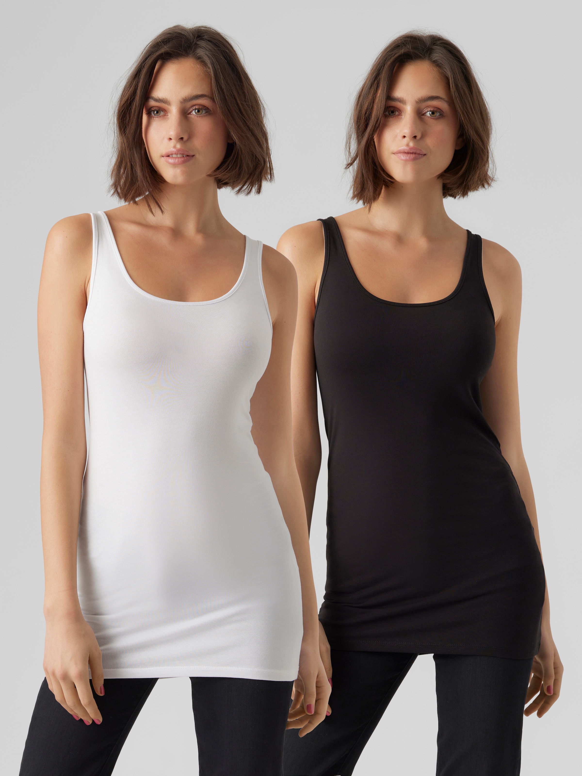 Vero Moda Tanktop »VMMAXI MY SOFT LONG TANK TOP 2-PACK«, 2 Stk.