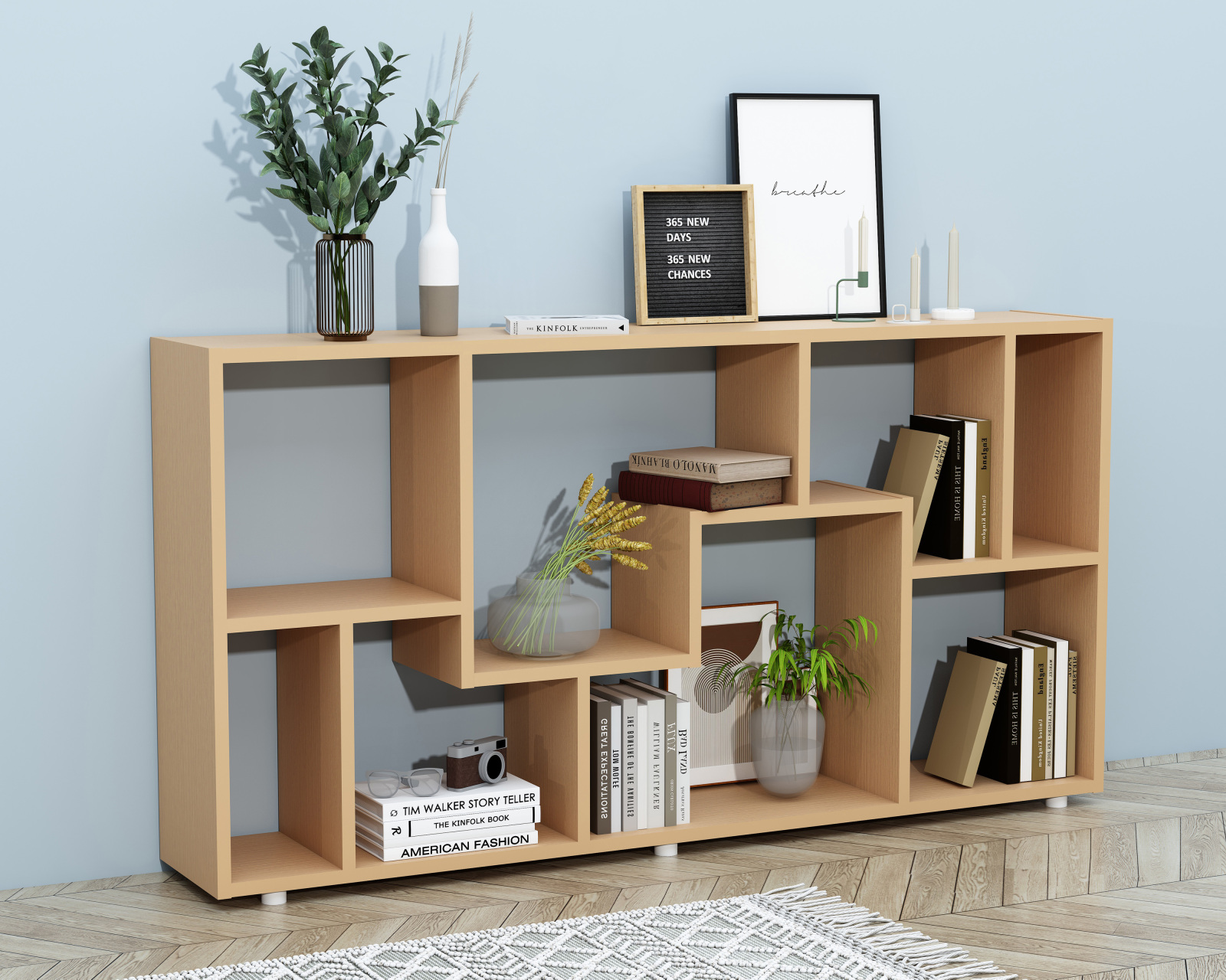 Standregal LANISA - Buche - 16 cm breit