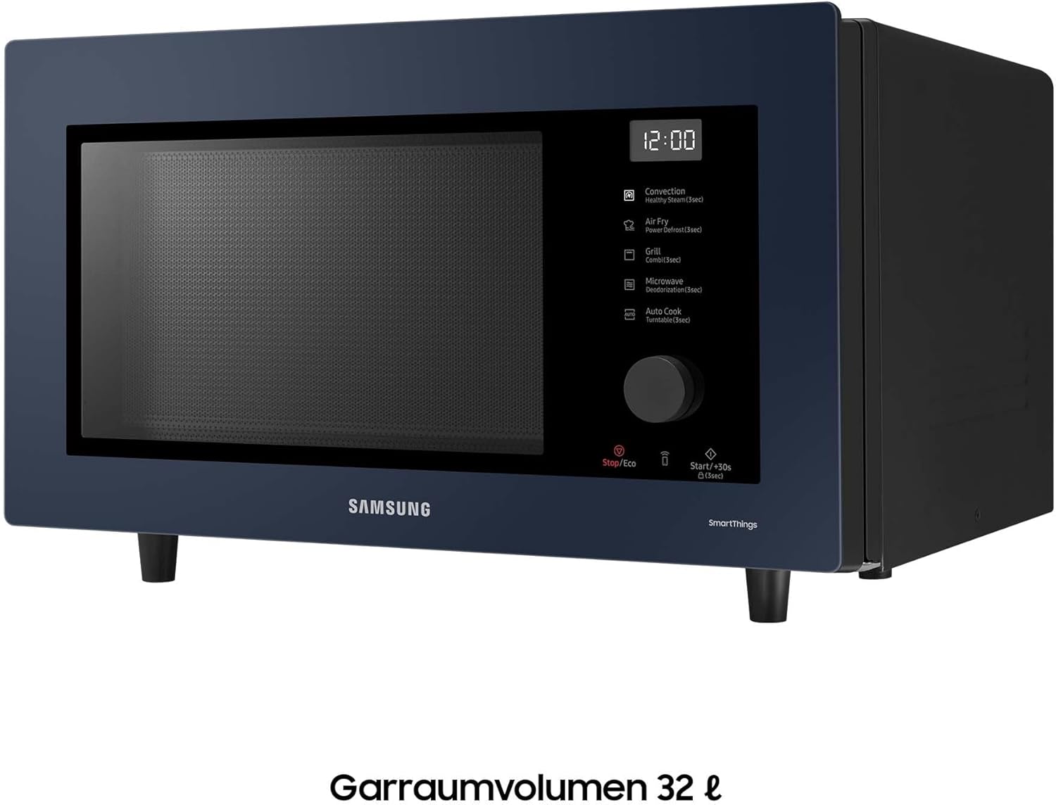 MC32DB7746KDE1 Bespoke Mikrowelle mit Grill und Heißluft, 32 l, 900 W, Smart Control, AirFry, Power Defrost, Healty Steam, Clean Navy