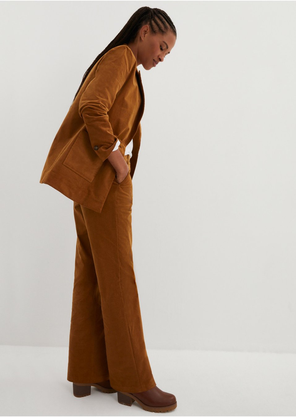 Pantalon velours côtelé style Marlène