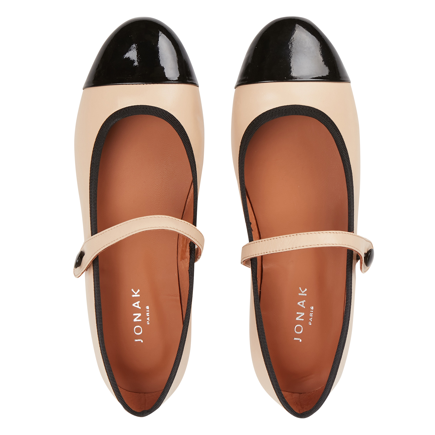 DREUX - Ballerines à brides en cuir | Beige