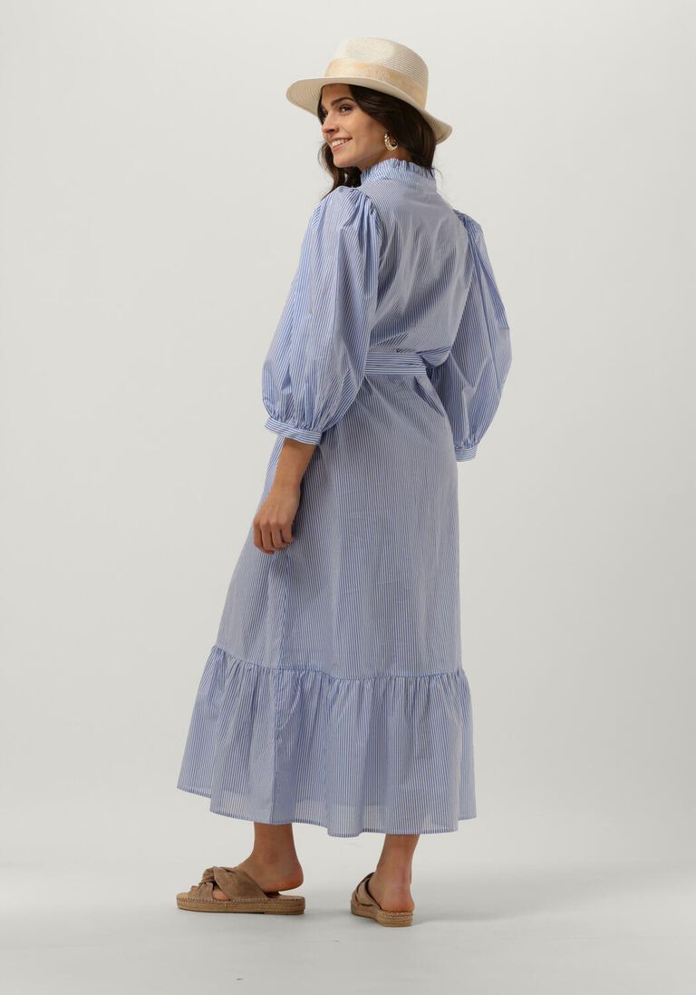 DEA KUDIBAL blauw/wit gestreepte dea kudibal midi jurk my ns (co)