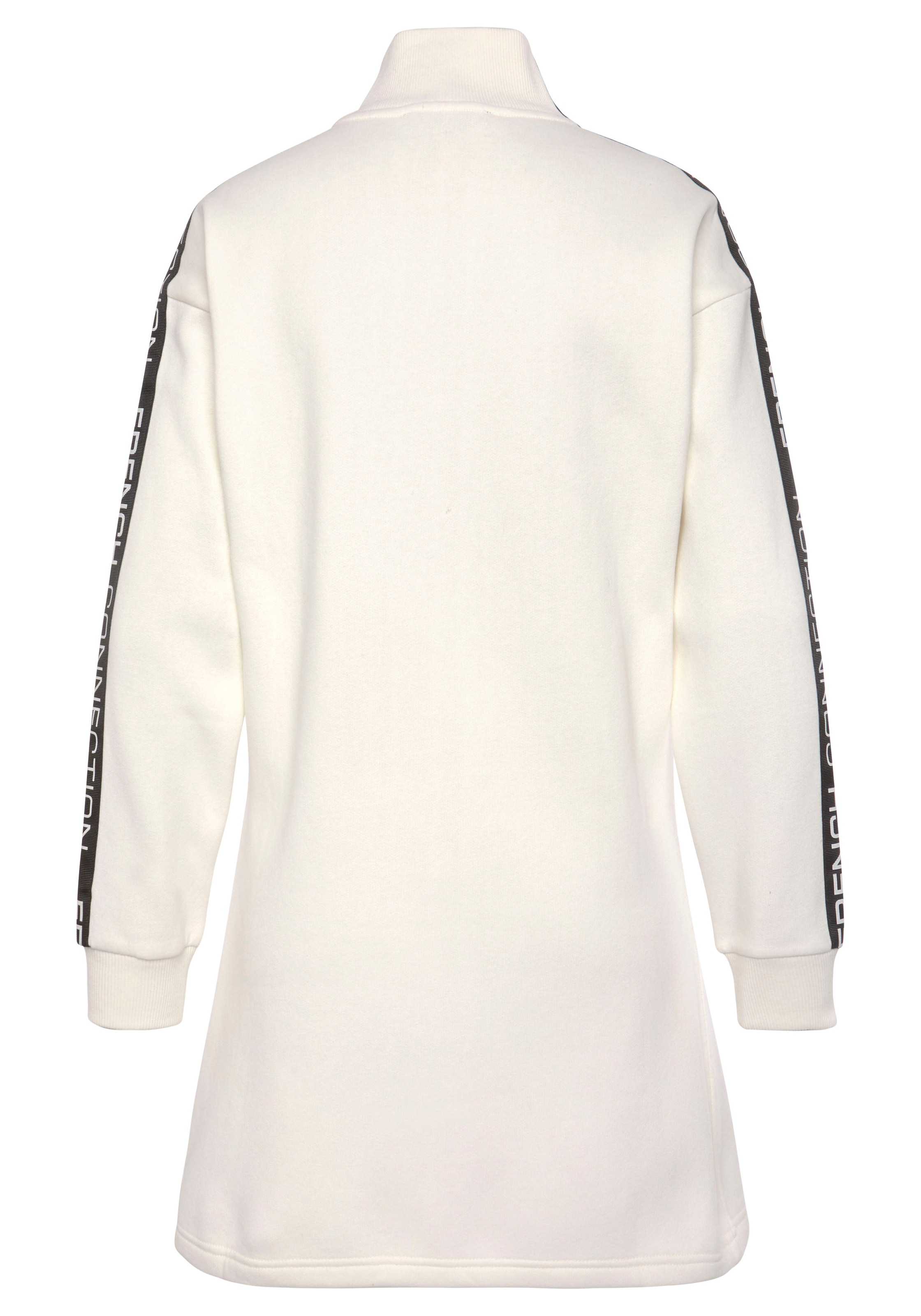 French Connection Sweatkleid mit Stehkragen und Logoprint Einsätzen auf den Ärmeln.