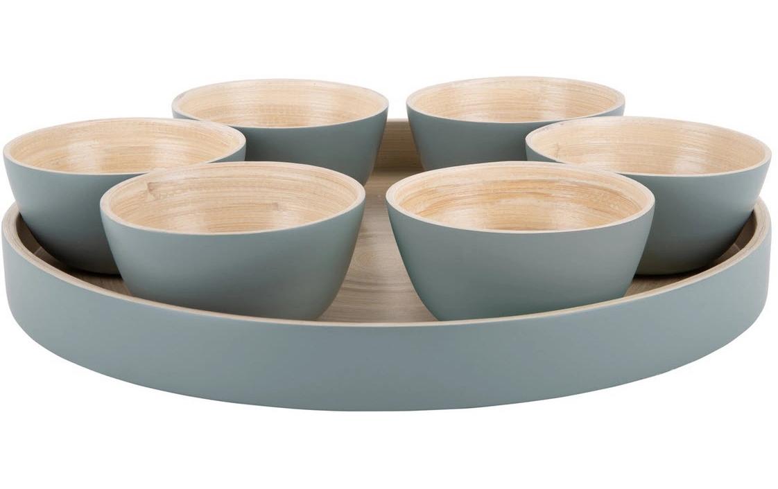 Snackschale Puro 32 cm, 7-teilig, GrünRundes Snack Set