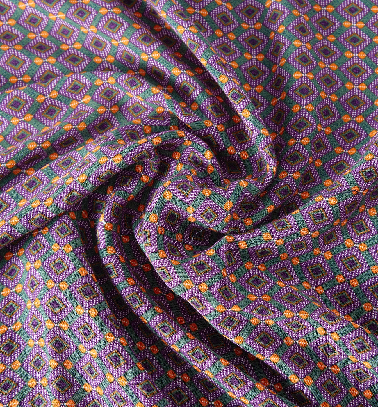 Coupon de 2 m viscose imprimée - Imprimé marine