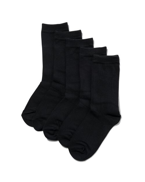 5 paires de chaussettes femme noir