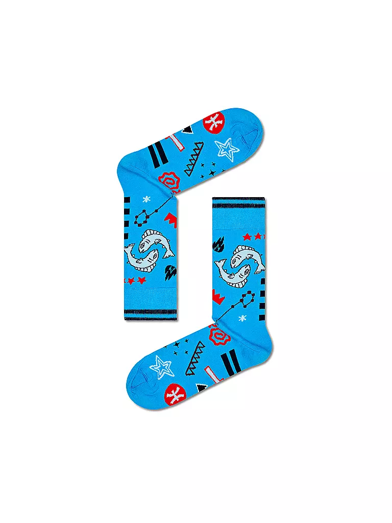 HAPPY SOCKS Damen Socken 36-40 FISCH yellow blau