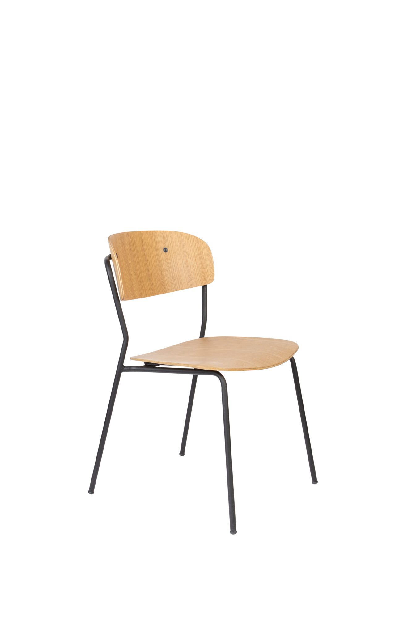 Armchair Jolien Black/Wood