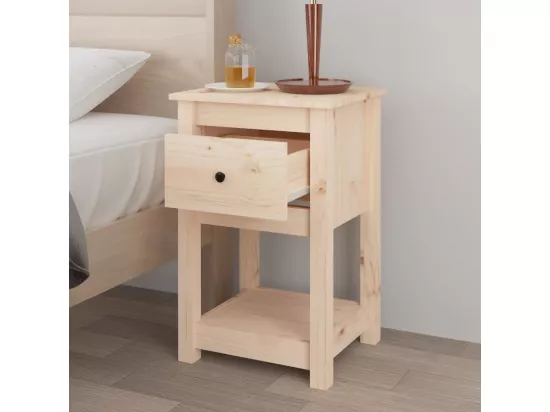 Tables de chevet 2 pcs 40x35x61,5 cm Bois de pin massif
