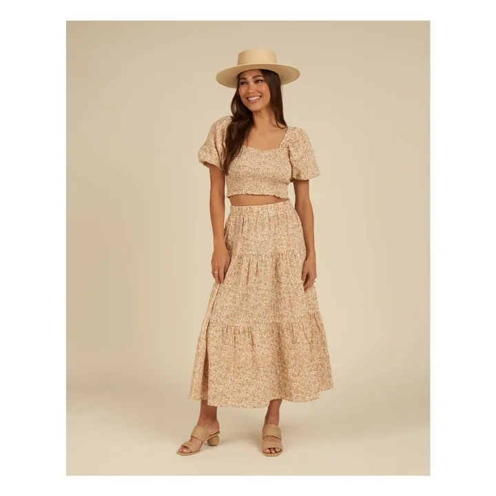 Rylee + Cru Jupe Midi Tiered - Collection Femme | Beige