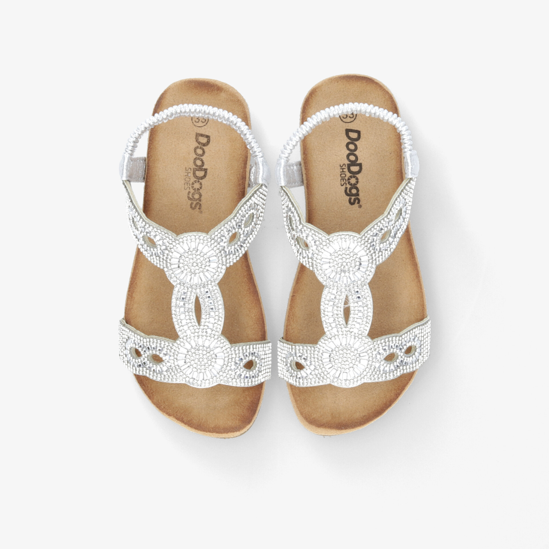 DooDogs Kinder Sandalen silber