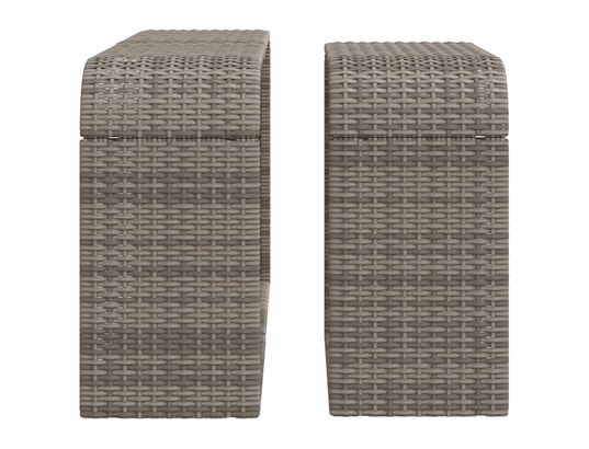 VIDAXL - Patère étagères de rangement 2 pcs gris résine tressée