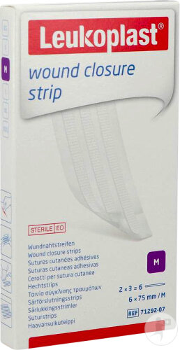 Leukosan Strip Sutures Cutanées Adhésives 6x75mm 6 Pièces
