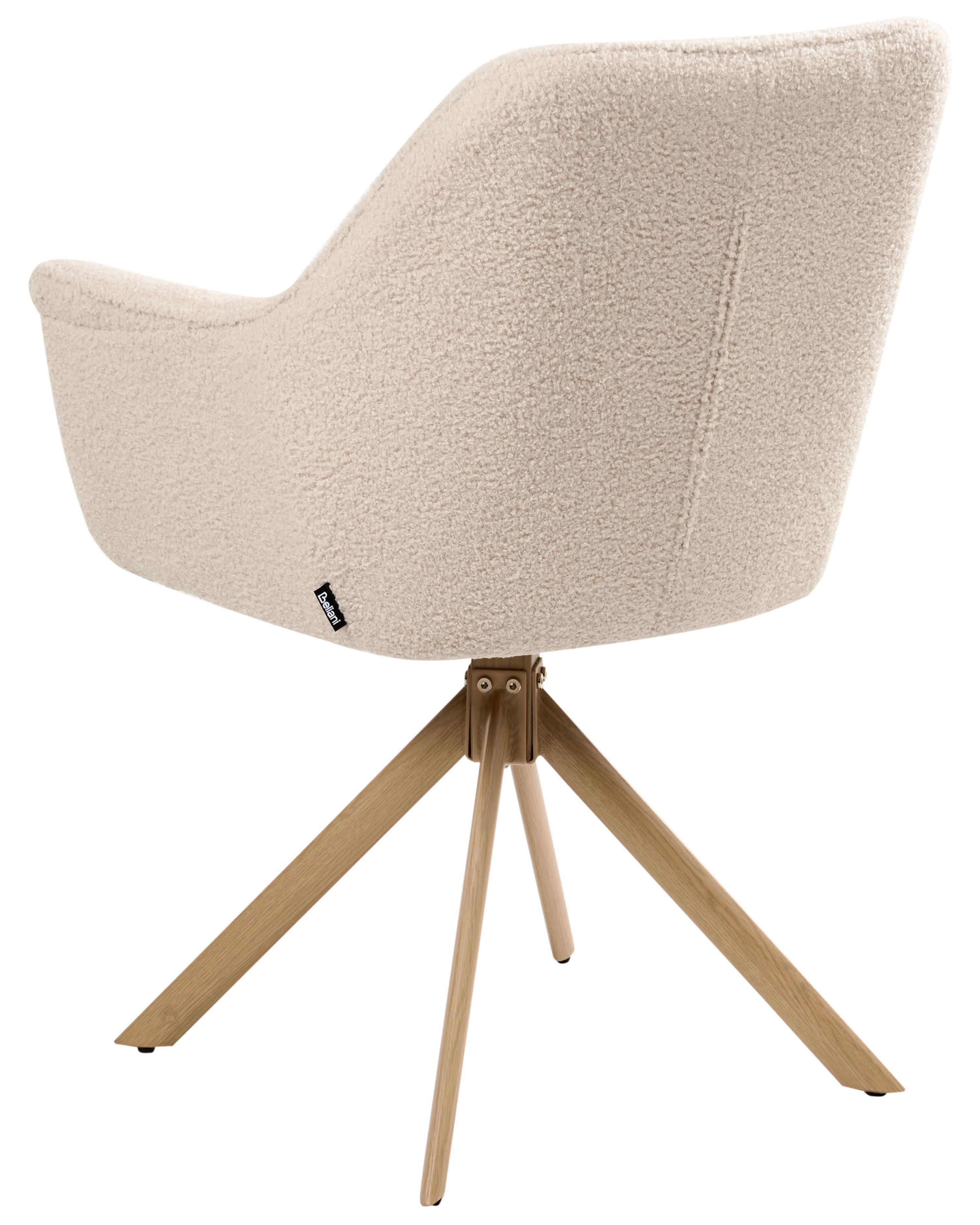 Eetkamerstoel draaibaar HAYDEN Bouclé Lichtbeige