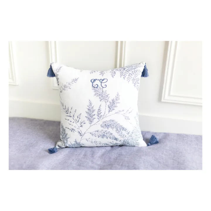 Tartine et Chocolat Coussin Feuillage | Bleu marine