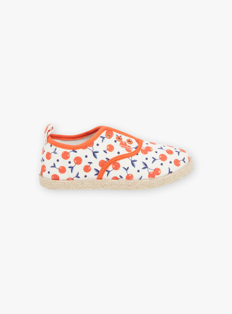 Slip-on écru à imprimé cerises