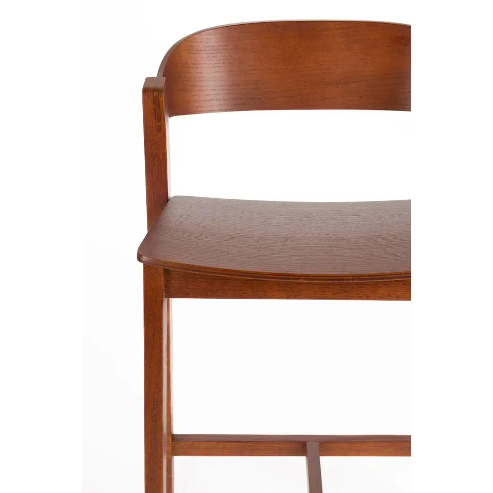 Housecraft Living Wooz Barkruk 65 cm Eikenhout Walnoot bruin