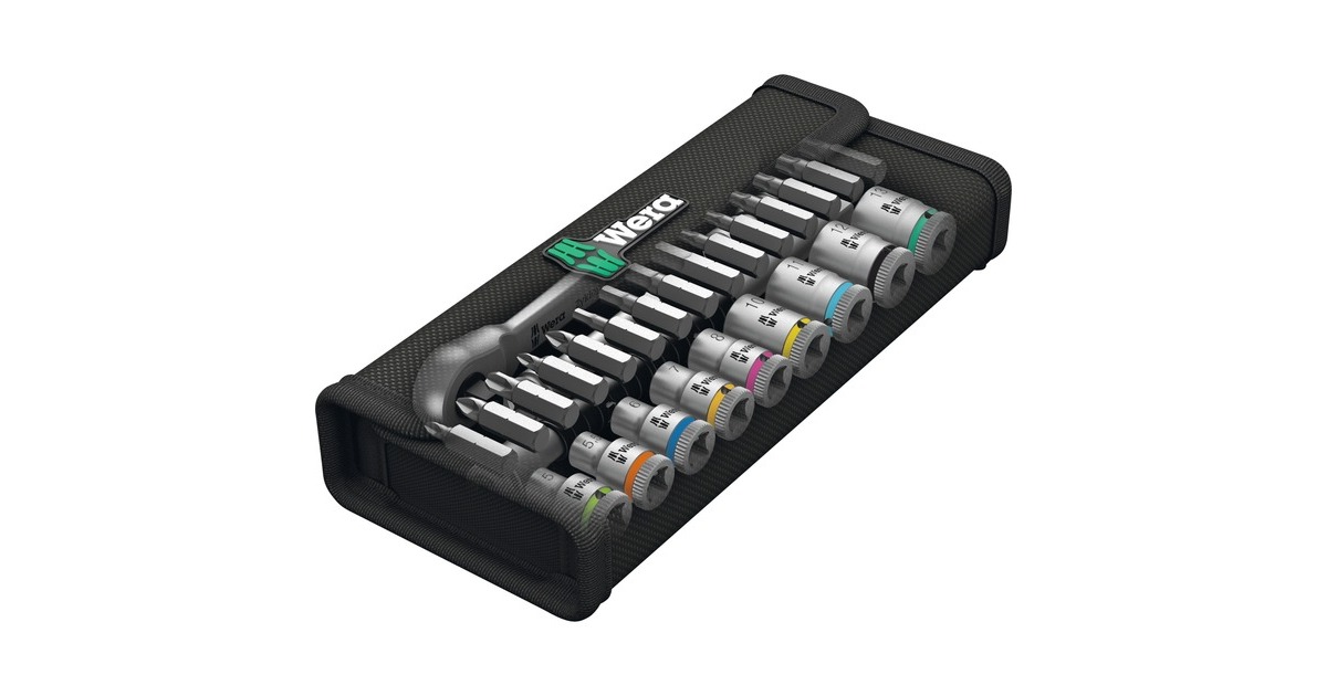 Wera8100 SA 8 Zyklop Metal-ratelset, omschakelpal 1/4