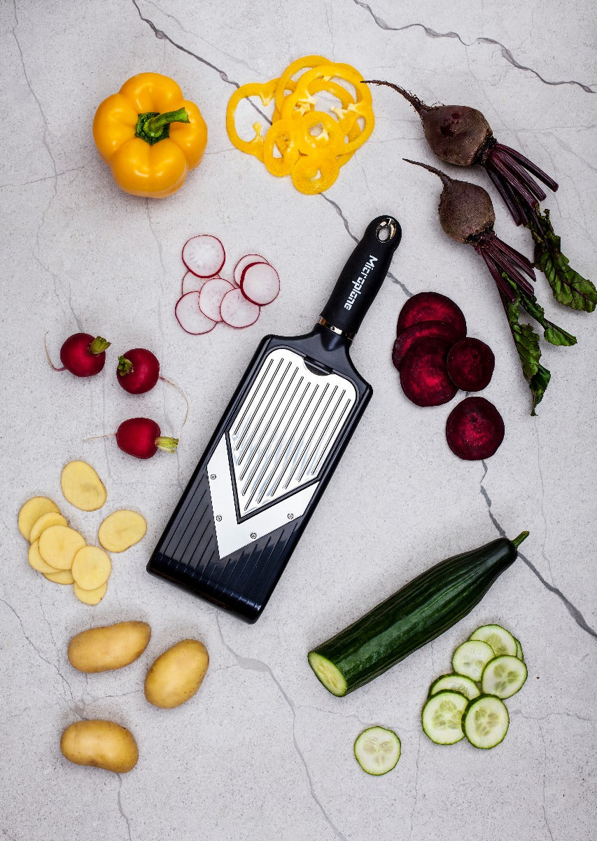 Microplane  Mandolinjern m. v-skær og julienne