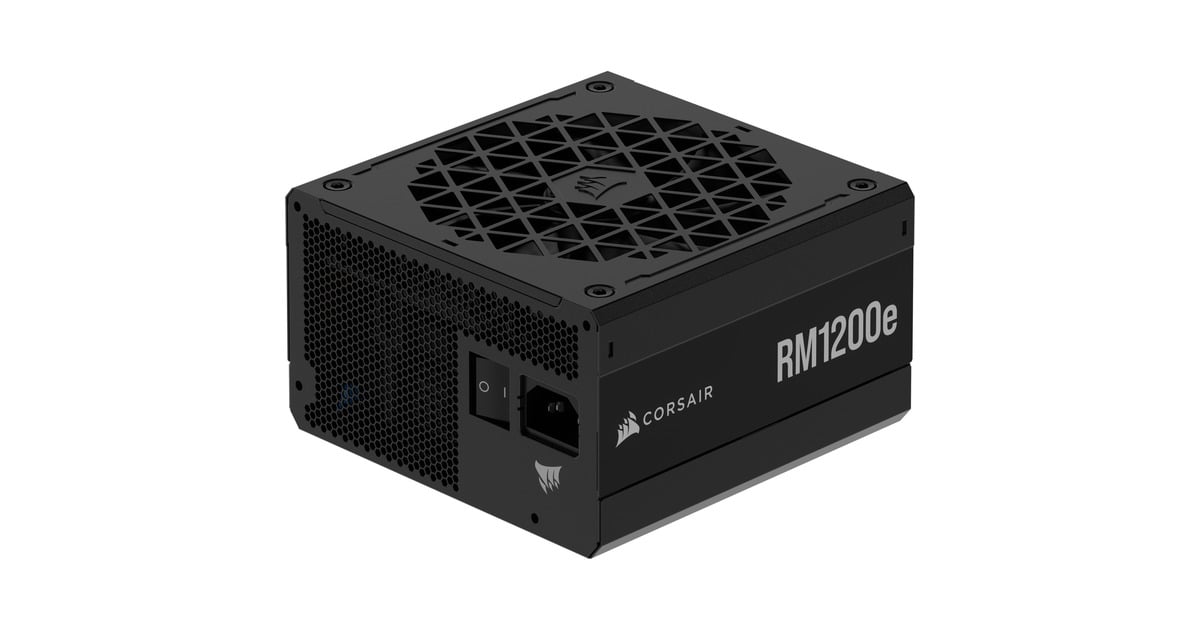 CorsairRM1200e modulaire 1200 watt voeding   (Zwart, 1x 12V-2x6, 6x PCIe)