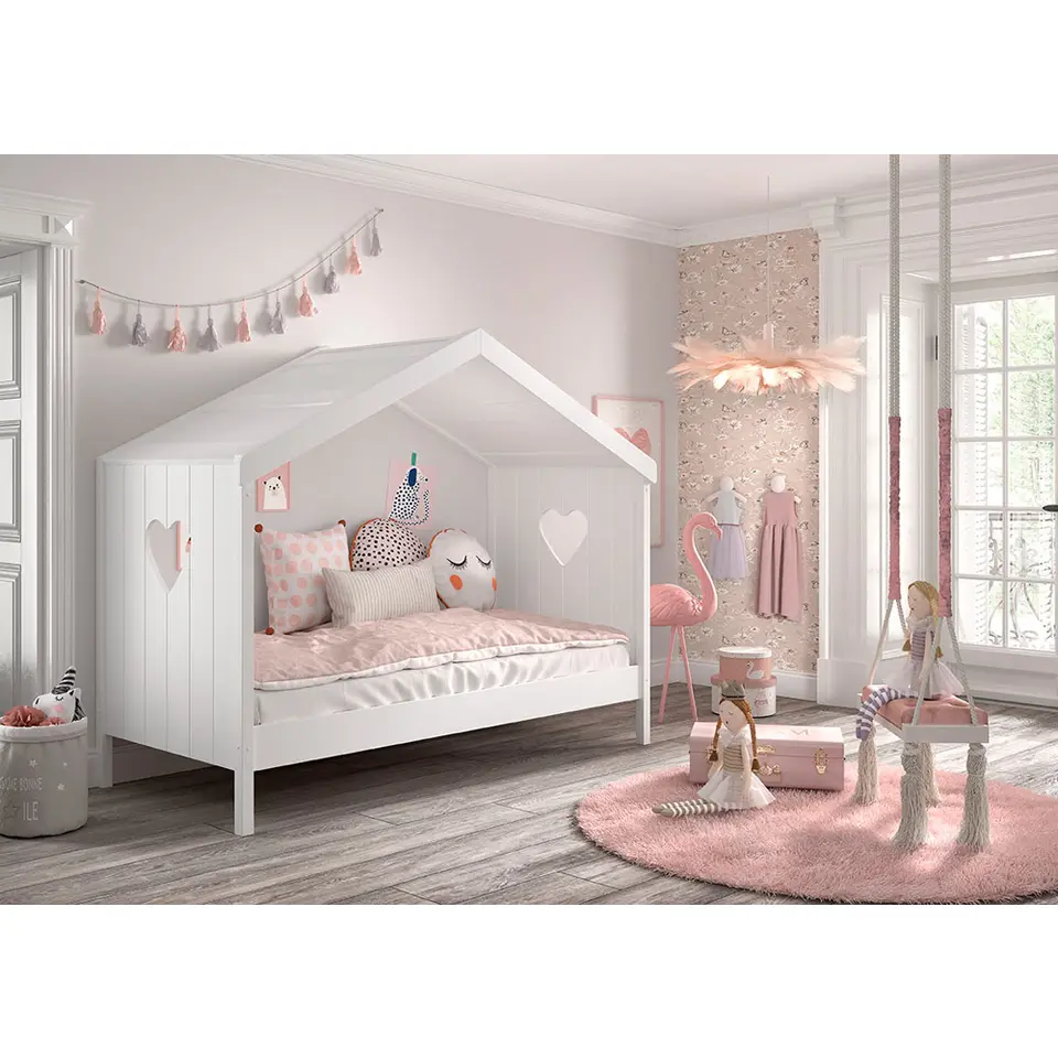 Vipack huisbed Amori zonder achterwand - wit - 90x200 cm