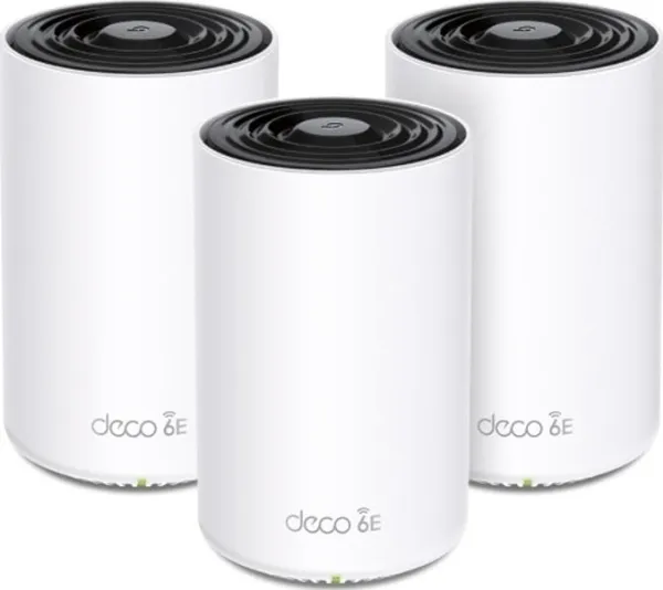 TP-Link | Deco XE75 V1 - Wi-Fi-system (3 routere) - op til 7200 sq.ft - mesh - GigE - Wi-Fi 6E - Tri-Band