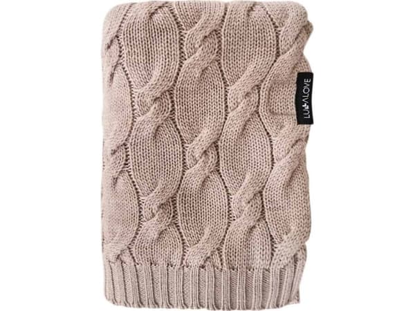 LullaLove Kocyk z Wełny Merino Beż Premium 80x100 cm Lullalove