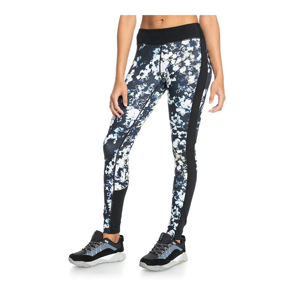 Roxy BIG GEL - Legging Femme true black black flo