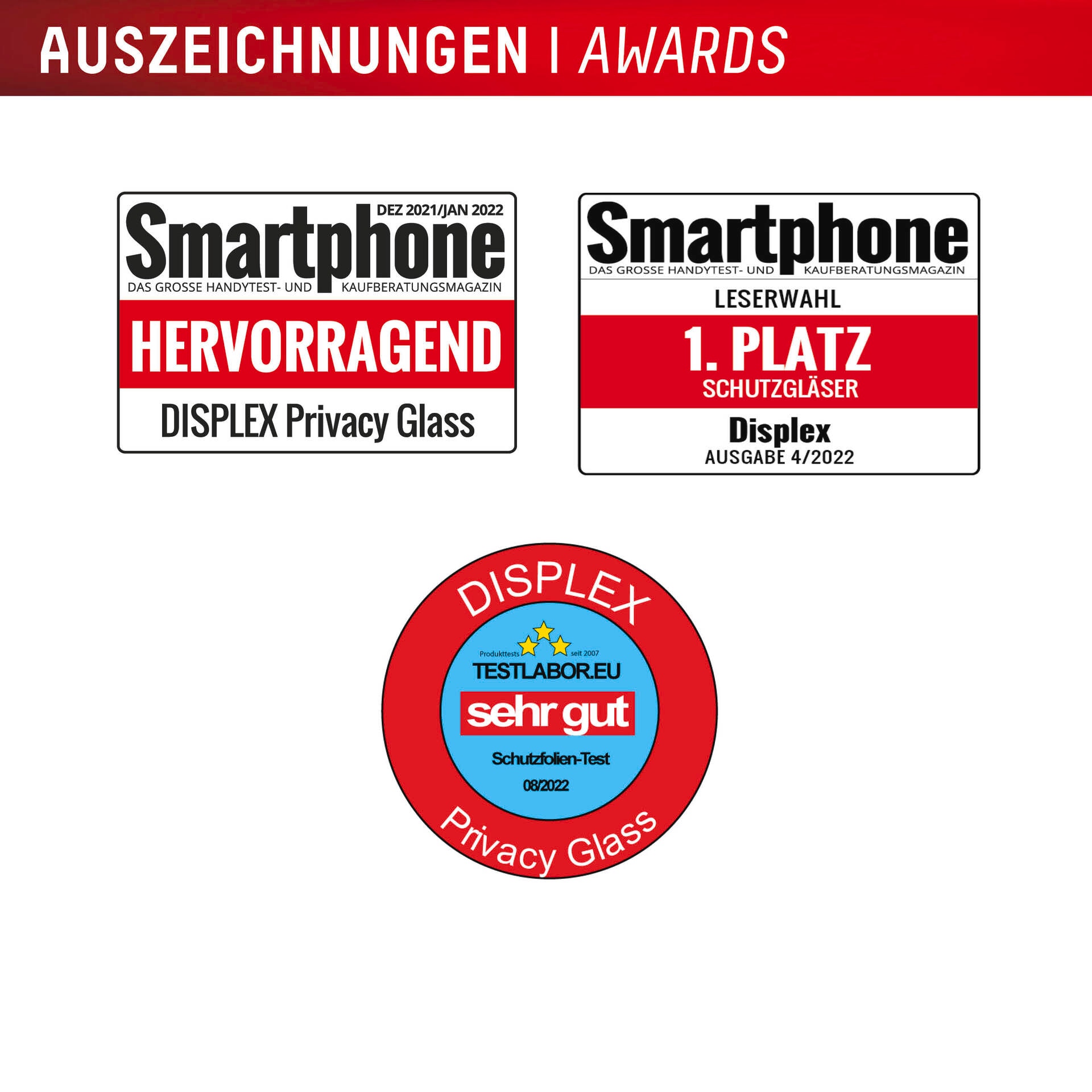 Displex Displayschutzglas »Privacy Glass Screen Protector« für Apple iPhone Air Displayschutzfolie, Schutzfolie, Bildschirmschutz, kratz- & stossfest