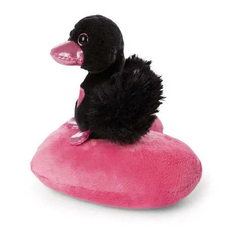 NICI Kuscheltier Schwarzer Love Schwan auf Herz NICI GREEN