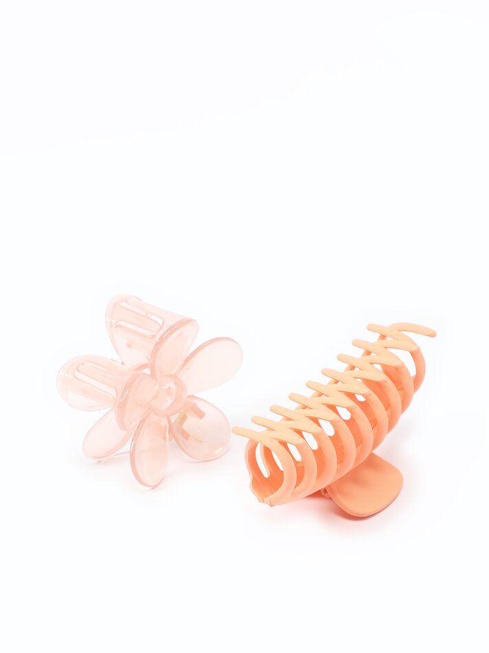 Conjunto de acessórios para cabelo - Pêssego