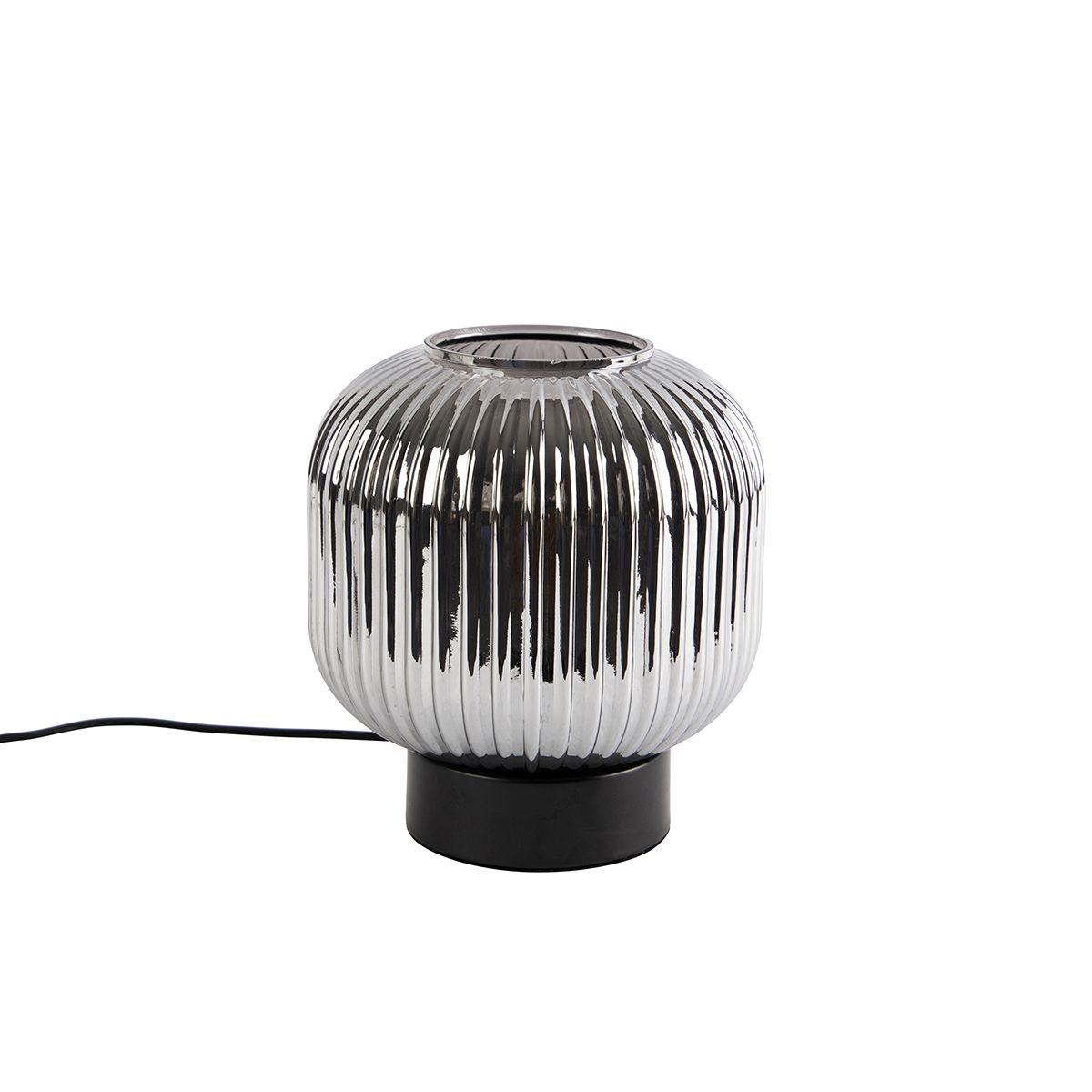 Smart tafellamp zwart met smoke glas incl. Wifi A60 - Karel