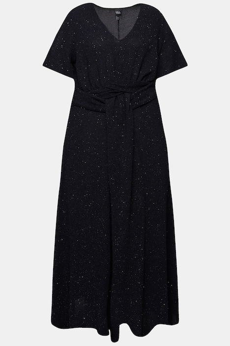 Abendkleid, A-Linie, Glanz-Effekt, Drpaierung