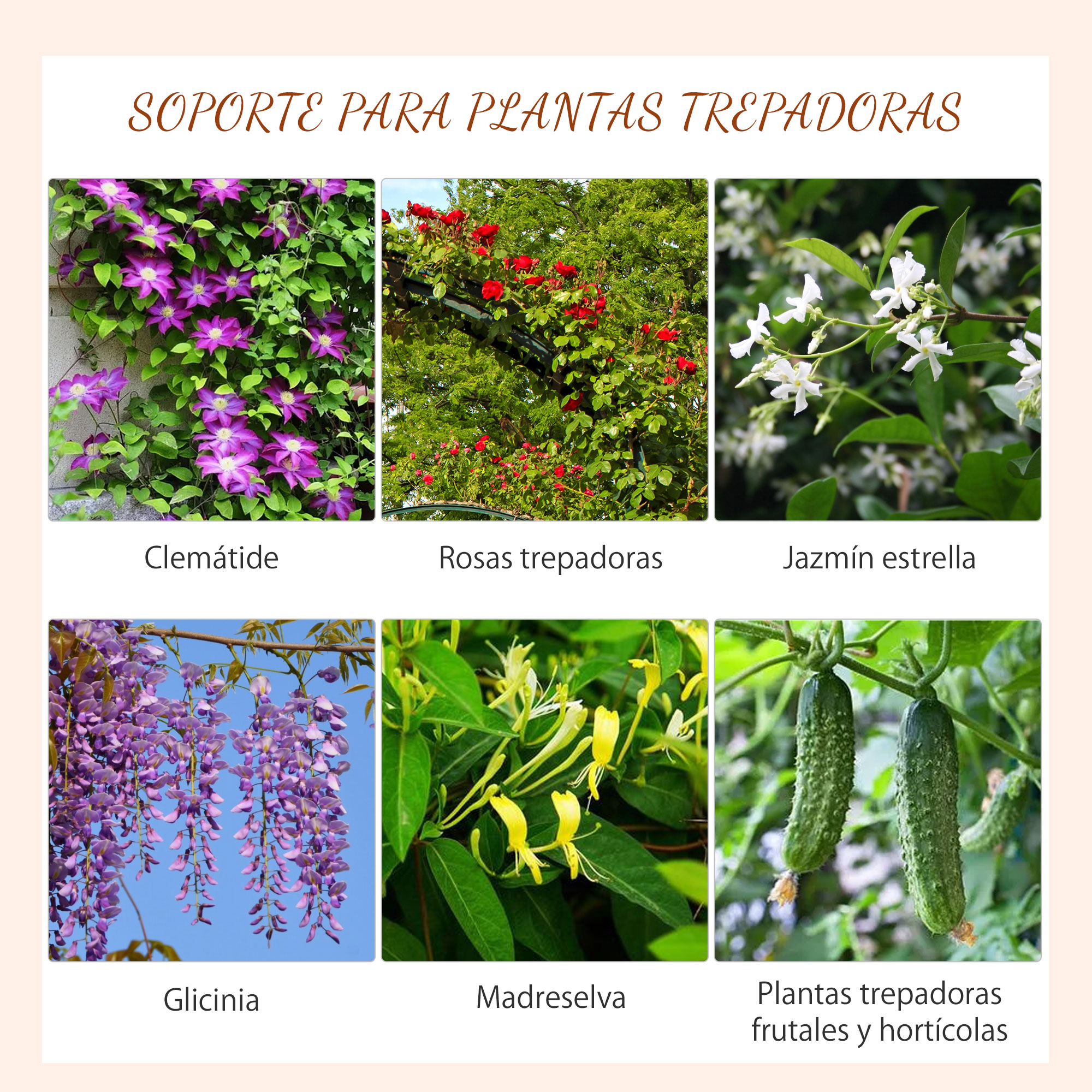 Treliça de jardim preta Outsunny