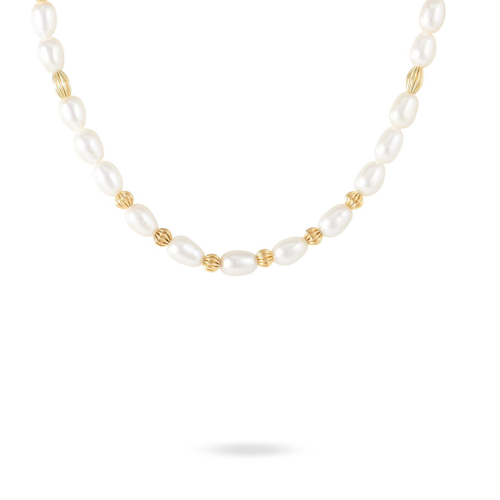 Collier Marie-viviane Or Jaune Perle De Culture