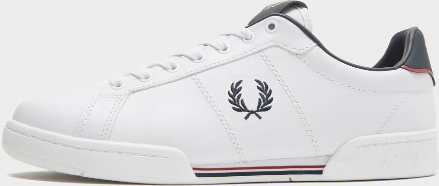 Fred Perry men's shoes leather trainers sneakers b722 Wit Heren