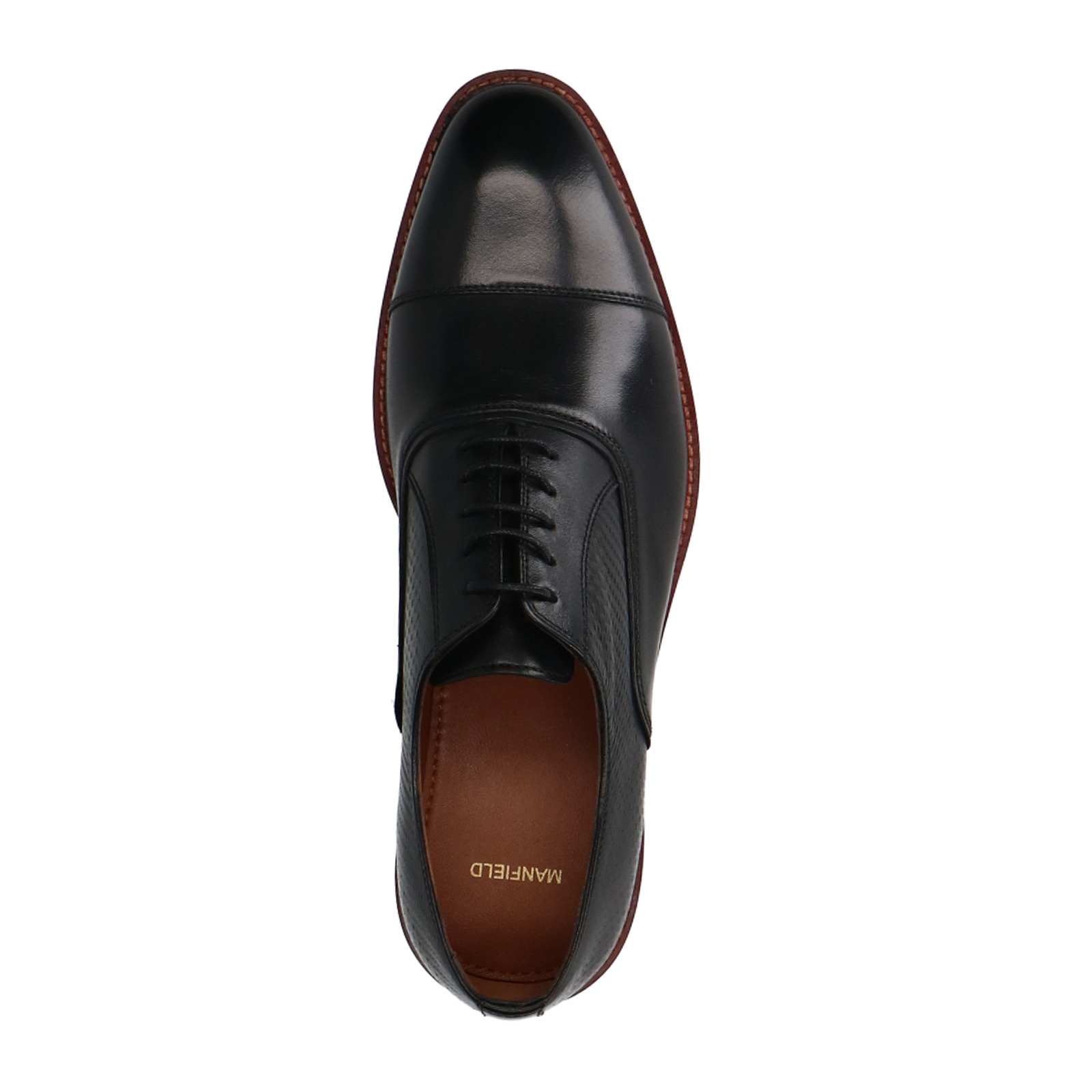 Zwarte leren veterschoenen