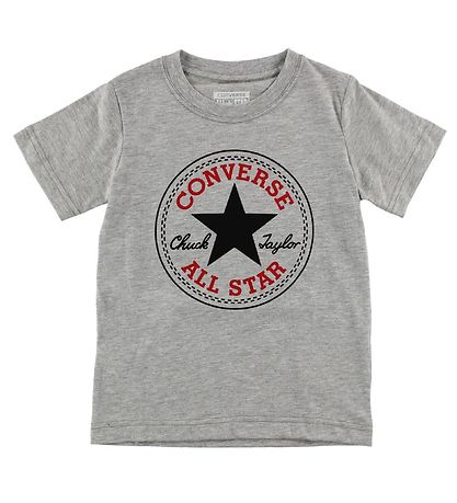 Converse T-Shirt - Grau Meliert m. Logo
