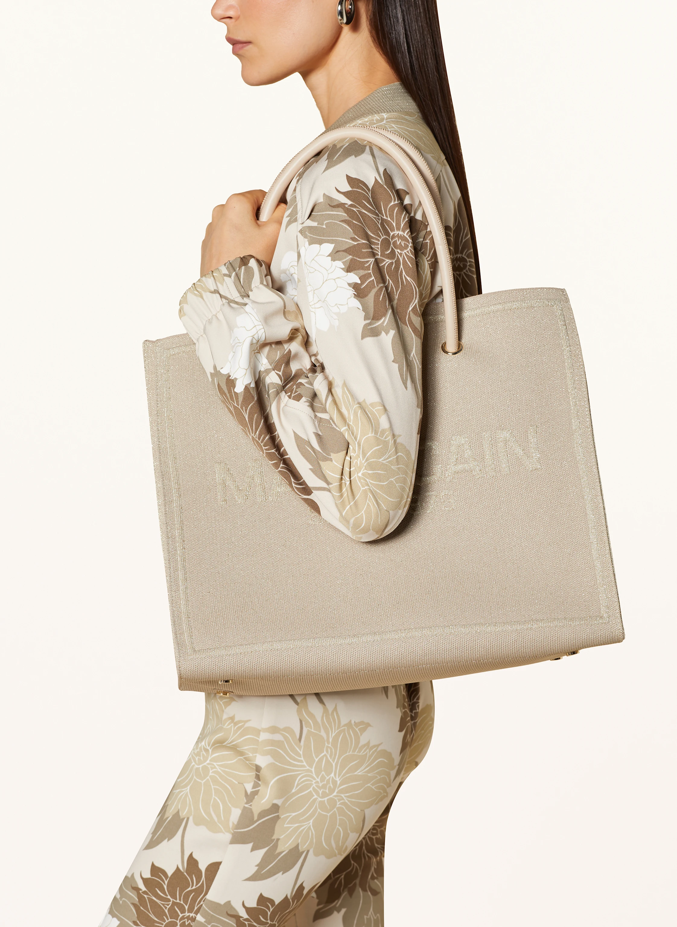 MARC CAIN Shopper mit Glitzergarn