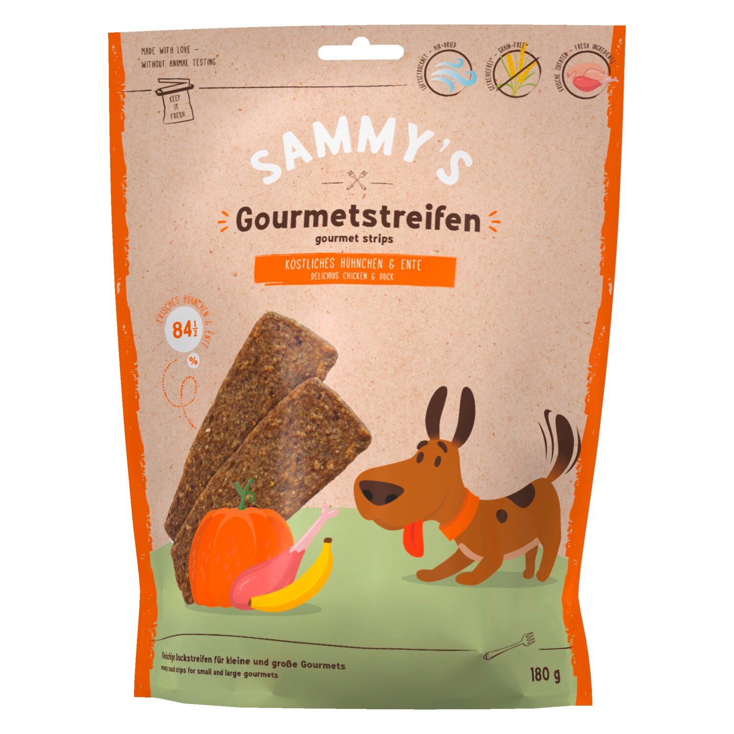 bosch Sammy&039;s Gourmetstreifen - 180 g - Ente/Huhn