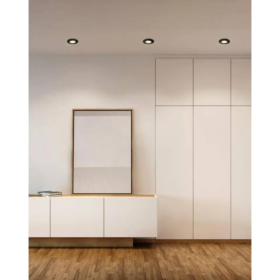 EGLO Pineda Inbouwlamp - LED - Ø 16.5 cm - Zwart