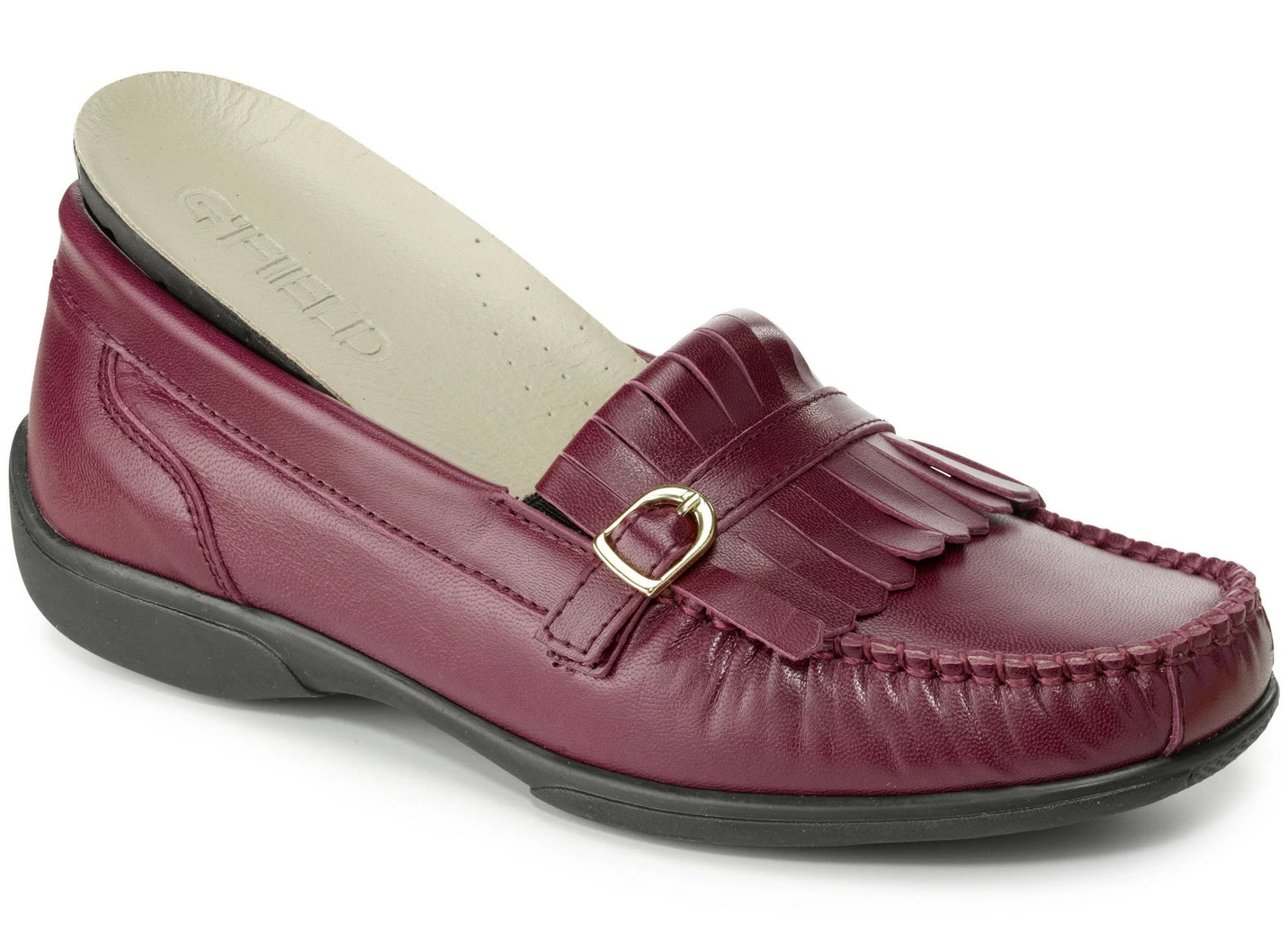ELENA EDEN Mokassin-Slipper aus Chevreau-Nappaleder mit Zierlasche