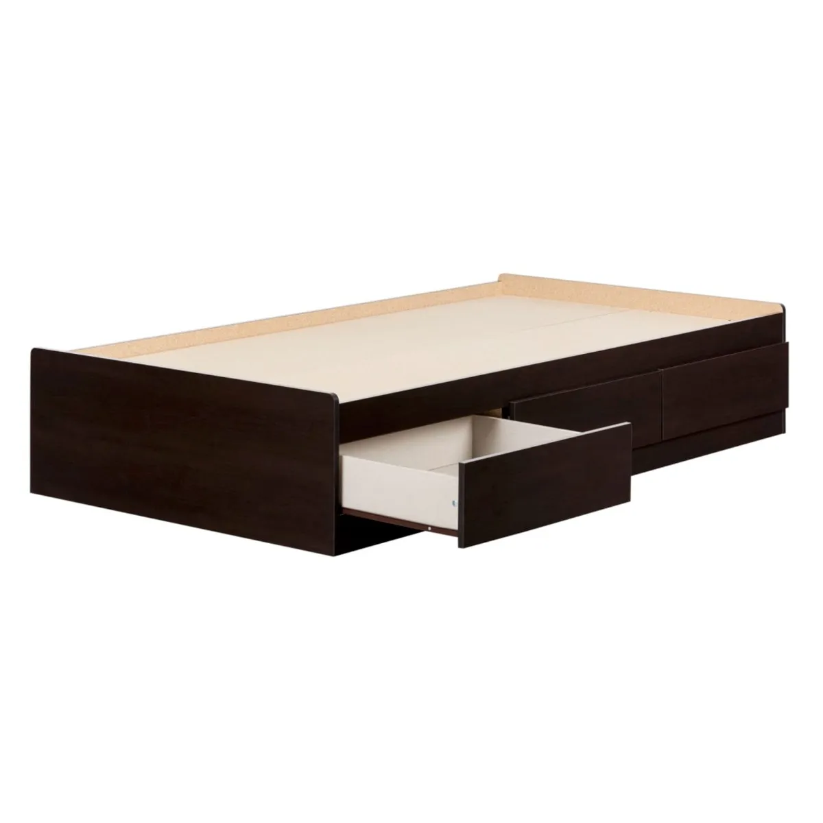 South Shore Lit Matelot Simple 3 Tiroirs Vito - Chocolat