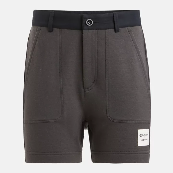 Shorts Timberland x Icebreaker Merino Terry Chino para Mulheres em Cinza Escuro