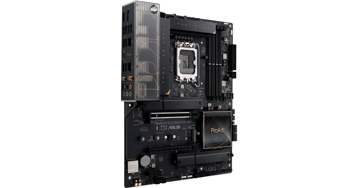 ASUSProArt B760-CREATOR WIFI socket 1700 moederbord  (Zwart/brons, RAID, 2.5 Gb-LAN, Gb-LAN, Wi-Fi 6, BT, Sound, ATX)
