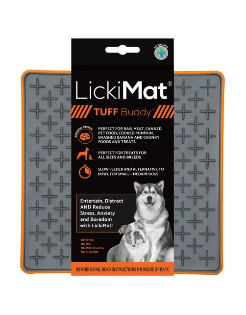 Lickimat Buddy Tuff - Slowfeeder Voermat 20x20 cm - Hondenvoerbak