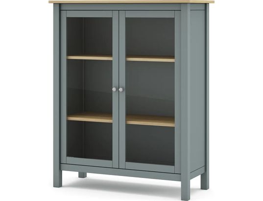 CONCEPT1 - Vitrine Misti 2P vert kaki chene 90 x 40 x h110